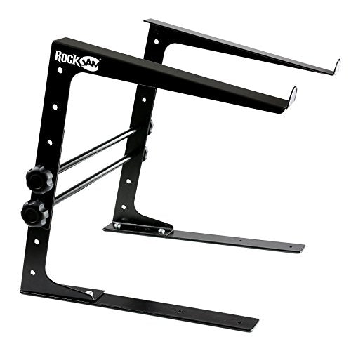 RockJam Portable DJ Laptop Stand with Adjustable Height, Anti-Slip Design, Works For Laptops, Controllers & CD Players