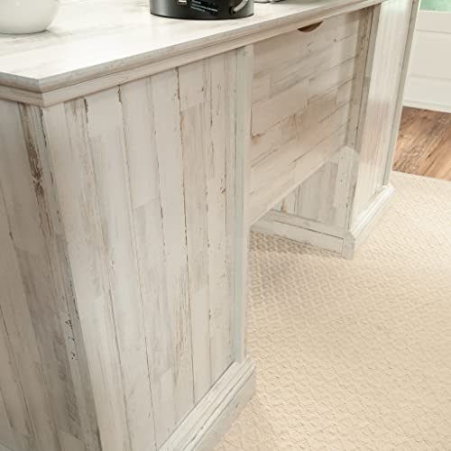 Sauder Barrister Lane Executive Desk, White Plank Finish