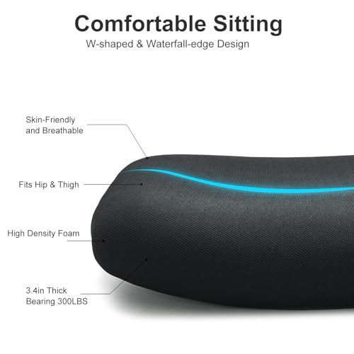 Ticova Ergonomic Office Chair - High Back Desk Chair with Adjustable Lumbar Support & 3D Armrest - 130°Reclining & Rocking Mesh ComputerChair with Thick Seat Cushion & Rotatable Headrest