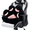 MOONBEEKI Cat Paw Cushion Chair Comfy Kawaii Plush Seat Cushions Shape Lazy Pillow for Gamer Chair 28"x 24" Cozy Floor Cute Seat Kawaii for Girl Worker Gift, Dining Room Bedroom Decorate Black