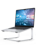 SOUNDANCE Laptop Stand for Desk, Ergonomic Metal Computer Riser for 12-17.3 Inch Laptops, Heavy Duty Stable Desktop Holder, Improves Eye Level & Workspace Organization, Silver