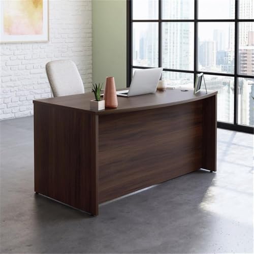 OfficeWorks by Sauder Affirm 60'' Bow Front Desk Shell, L: 34.25'' x W: 59.06'' x H: 29.29'', Noble Elm