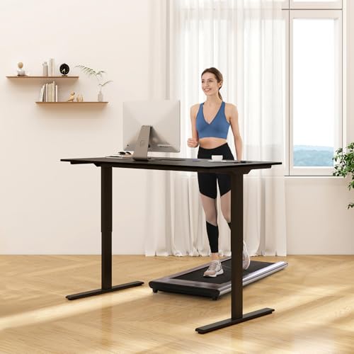 FLEXISPOT E3 Dual Motor 60 x 24 Electric Standing Desk Sit Stand Up Desk, Holds 220 lbs, Adjustable Height w/Memory Presets, One-Piece Black Desktop & Black Frame, Ships in 2 Boxes