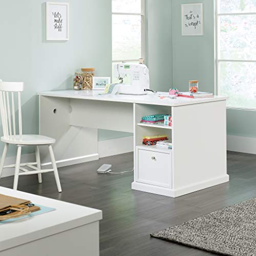 Sauder Craft Pro Series Craft Table/ Pantry cabinets, in White finish