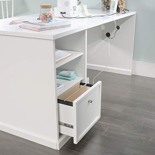 Sauder Craft Pro Series Craft Table/ Pantry cabinets, in White finish