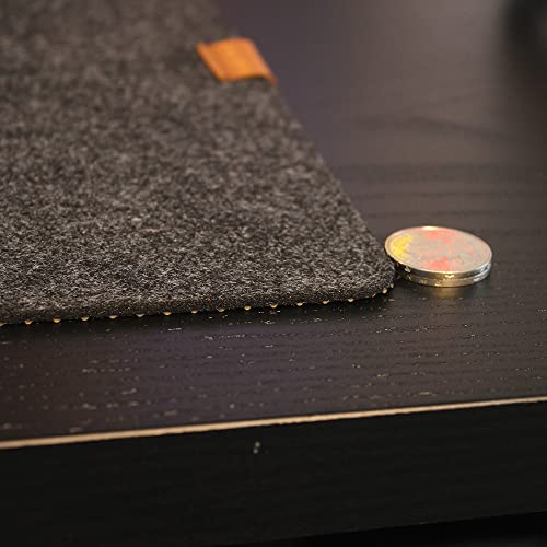 Bright Stone Felt Desk Mat,Non-Slip Mouse Pad, 27.5"x11.8" Office Supplies Desk Protector, Desk Accessories for Home and Office (Black)