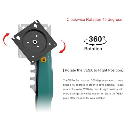 Monitor Mount,Fits 17-30" or Bigger Computer Monitors(Within 19.8lbs), Adjustable Stand with Tilt Rotation Swivel Function, Desk Mount F80 Series (Olive Green)