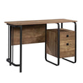 Sauder Station House Single Pedestal Desk, Etched Oak Finish