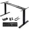 HUANUO Electric Standing Desks Frame with 265 lbs Dual Motor,Thick T-Shaped Desk Legs Made of Automotive Grade Steel,for Max 90″x31.5″ Desktop, Height Adjustable Desk Frame for Home Office, Frame Only