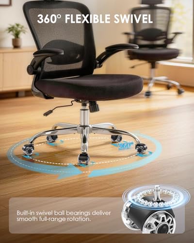 RidRed Office Chair Wheels,Smooth & Quiet Rollerblade Casters Wheels,Heavy Duty Support 700lbs Dual-Wheel Design,Gaming Desk Chair Wheel Replacement for Hardwood Floors and Carpet,2 Inch Universal Fit