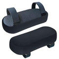 WdFour 2-Pack Non-Slip Armrest Pads for Office & Gaming Chairs - Ergonomic Forearm Support Pillow for Desk, Computer & Wheelchair, Pressure Relief Cushions (Black)