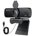 N newline 4K Webcam for PC with Dual Microphones, Autofocus USB Camera with Privacy Cover and Auto Light Correction, Plug and Play for Laptop, Mac, Zoom, Teams, Video Calls and Streaming