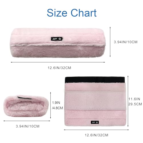 SPRING SEAON Wheelchair Armrest Covers 2 Pack Soft Memory Foam Wheelchair armrest Pads Wicking Washable for Office Transport Chair (Pink)