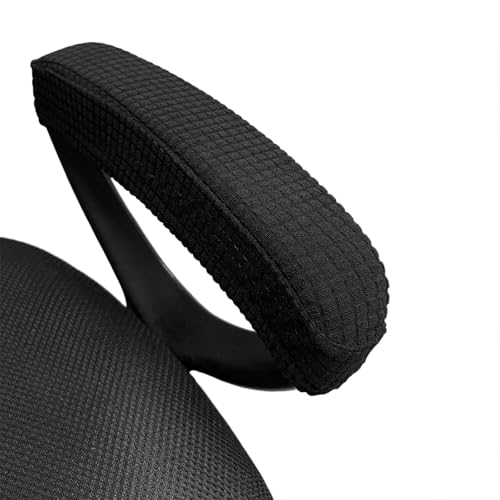 Melaluxe Office Chair Armrest Covers, Stretchable Removable Washable Chair Arm Covers, Elastic Desk Computer Gaming Chair Arm Rest Protector Slipcovers (Black)