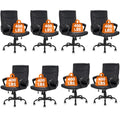 CLATINA Mid Back Leather Office Executive Chair with Lumbar Support and Padded Armrestes Swivel Adjustable Ergonomic Design for Home Computer Desk 8 Pack