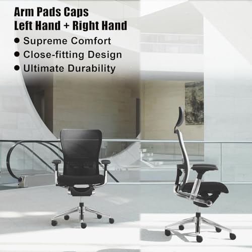 BROODAY New Arm Pads Caps Replacement for Haworth Zody Office Chair Black 1 Pair