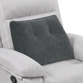 TANYOO Back Support Pillow for Recliner Soft Dual Layer Lumbar Support Pillow with Memory Foam Shreds Ergonomic Orthopedic Couch Back Cushions for Elderly Lower Back Pain Relief Dark Grey