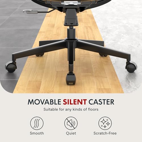 FLEXISPOT Ergonomic Office Chair with Flip-up Armrest, Free Space for Heavy People, Computer Chair with 8-Level Lumbar Support, Mesh OC3 Air-P Seat, Desk Chairs for Home Office Gaming Working, Black