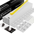 A+ ELECTRIC Cord Cover Full Kit, 26ft/315in Self-Adhesive Cable Raceway, 20 Snap-On Channels, Wire Hider for TV, HDMI & Speaker Cables, Includes Connectors & Corners, Paintable Cable Management, White
