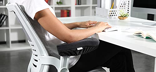 Aloudy Arm Rest Pillow, 2021 NEW Size 11” Office Chair Armrest Cover Pads, Comfy Desk Chair Cushions for Elbows and Forearms(Large, Set of 2)