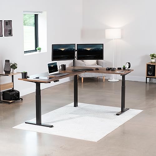 VIVO Black Electric Corner 3 Leg Standing Desk Frame, DESK-V130EB