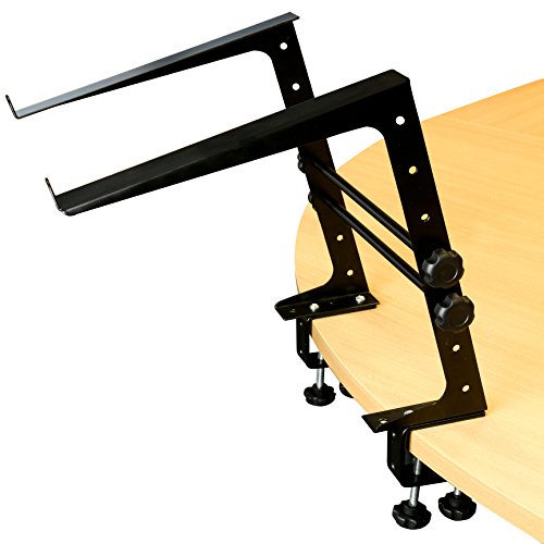 RockJam Portable DJ Laptop Stand with Adjustable Height, Anti-Slip Design, Works For Laptops, Controllers & CD Players