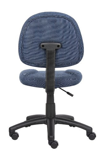 Boss Office Products B315-BE Perfect Posture Delux Fabric Task Chair Without Arms in Blue, 250