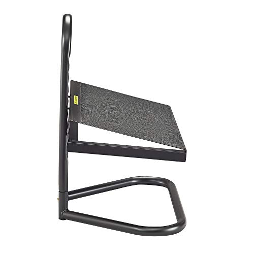 Safco Task Master Adjustable Footrest, 9 Position Textured Platform, Tubular Steel, for Home, Office & Classroom, Black