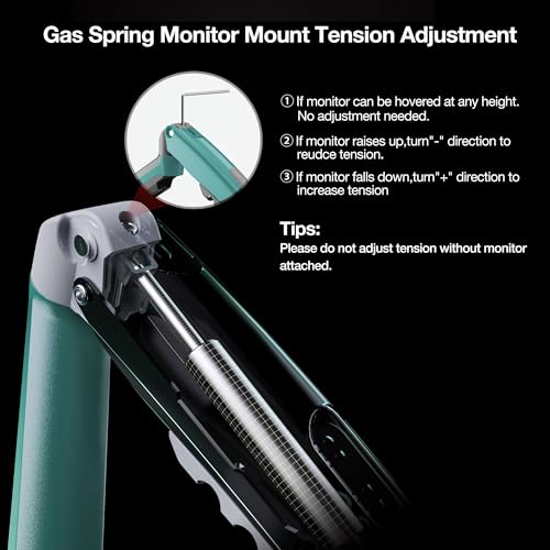 Monitor Mount,Fits 17-30" or Bigger Computer Monitors(Within 19.8lbs), Adjustable Stand with Tilt Rotation Swivel Function, Desk Mount F80 Series (Olive Green)