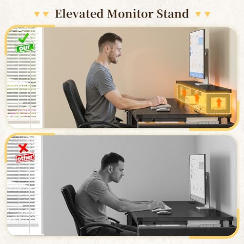 DurayLoly 40" Small Gaming Desk with Remote Control RGB Light for Teen Gamer,10m Full-Color Strip with Wireless Remote,20 Dynamic & 20 Lighting Modes, Effortless Control to Level Up Your Gaming Vibe