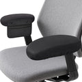 Virelis Ergonomic Office Chair Armrest Covers (Set of 2) - Soft Foam Arm Rest Pads for Elbow & Forearm Pressure Relief - Universal Stretch Fit for Gaming & Office Chairs, Black