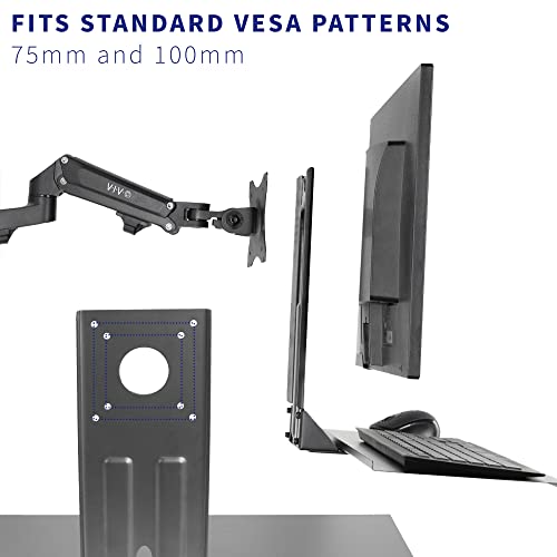 VIVO Computer Keyboard and Mouse Platform Tray VESA Mount Attachment 25.5 x 8 inch Surface (MOUNT-KB03)