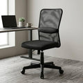 Small Office Desk Chair, Ergonomic Low-Back Mesh Computer Chairs, Armless Mesh Task Rolling Work Swivel Gaming Chair, Compact Study Chairs for Bedroom, Students, Adults, Black