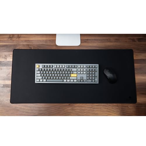 Keychron XL Gaming Mouse Pad Desk Mat, 35.4" × 15.7", Soft Micro-Weave Surface, Non-Slip Rubber Base, Anti-Fray Stitched Edges, Extended Large Mousepad for Gaming & Office – Black