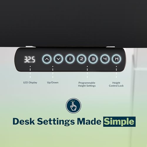 Vari ComfortEdge 80x80 L-Shape Electric Standing Desk – Height Adjustable Sit-Stand VariDesk for Corner Office with Reversible Left/Right Design + Black Top/Slate Legs (Ships in 4 Boxes)