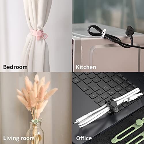[20Park]UMUST Silicone Cable Ties, Reusable Cable Management Organizer, Cord Tie,Multipurpose Elastic Cord Organizer for Bundling and Fastening Cable Cords Wires(black)