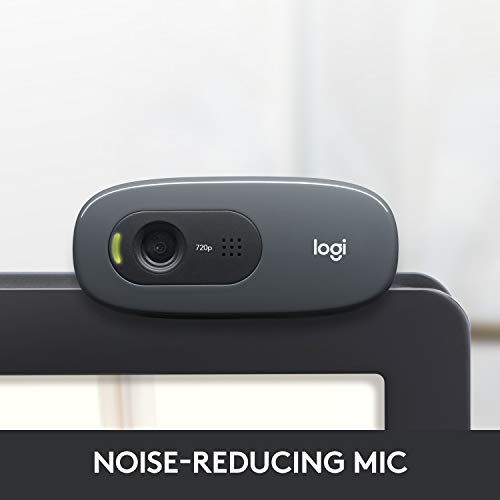 Logitech C270 Webcam, 720p, Widescreen Video Calling, Light Correction, Noise-Reducing Mic, Works with Zoom, Nintendo Switch 2’s New GameChat Mode, PC/Mac/Laptop/MacBook/Tablet - Black
