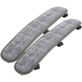 Garneck 2 Pack Office Chair Armrest Pads with Elastic Strap: Non-Slip Plush Gaming Chair Arm Covers Grey Soft Forearms Support Cushions for Desk Computer & Wheelchair