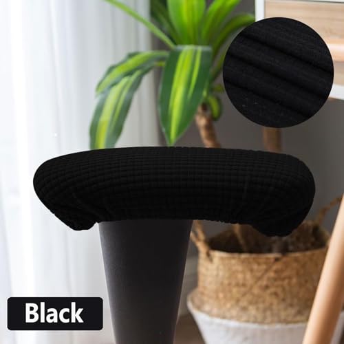 BAIDATONG Office Chair Arm Covers,Office Chair Arm Rest Cover Gaming Chair Armrest Covers Office Removable Arm Rest Covering Elastic Chair Armrest Cover (Black, 2Pcs/Set (10-13) x (2-4) x 1.9 inches)