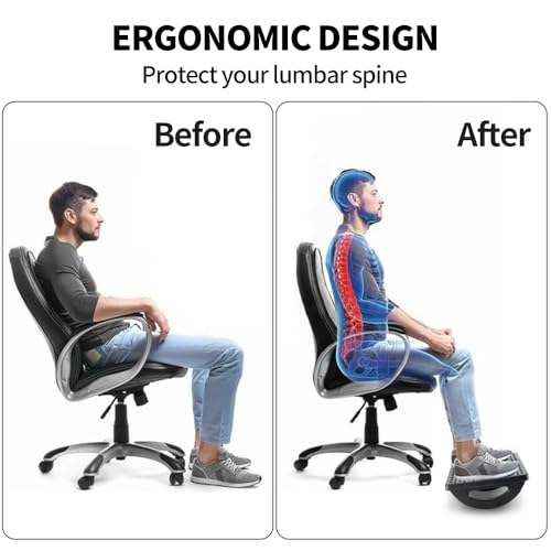 CasaZenith Foot Rest for Under Desk at Work - Ergonomic Foot Stools for Under Office Desk - Rocking Footrest with Roller Massager - Leg Rest for Chair, Computer Gaming -13" L x 9.6" W x 5" H