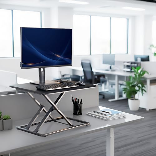 VIVO Black 29 inch Single Top Standing Desk Converter, DESK-V000U
