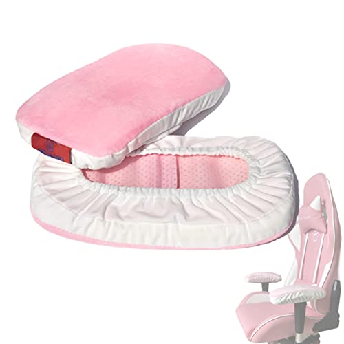 AMGAMING Ergonomic Office Chair Armrest Pads Extra Soft Elbow Support Cushions for Office, Gaming, Desk Chairs, Set of 2 Pink (11" Large Size, Washable Cover)‌