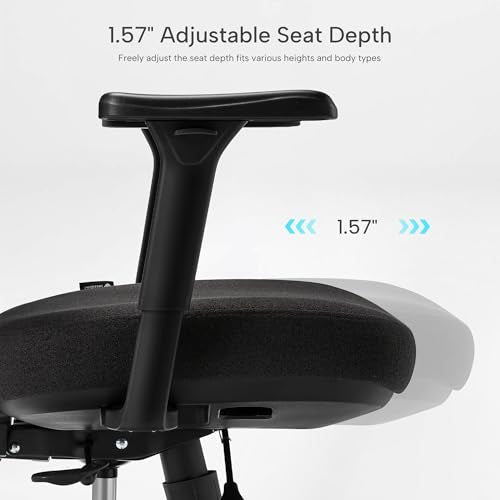 EUREKA ERGONOMIC Typhon Gaming Chair, Ergonomic Office Chair, Home Office Desk Chairs, Gaming Chairs for Adults, Mesh Office Chair, Adjustable Armrest Headrest, Hight Back, BlackBlue