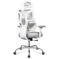 DEVAISE Office Chair Big and Tall Reclining Ergonomic Desk Chair for Long Hours, Comfy Breathable Mesh, Adjustable Armrests with Lumbar Support, White