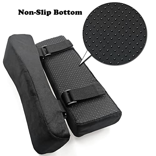 Easy-you Office Chair Armrest Covers, Set of 2 Comfortable Armrest Elbow Pillow (2 Black Armrest Pillow)