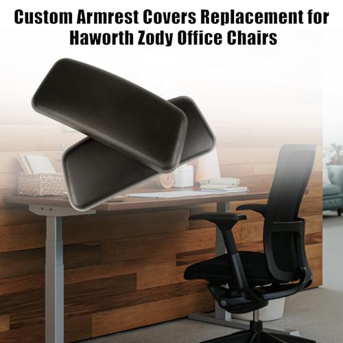 BROODAY New Arm Pads Caps Replacement for Haworth Zody Office Chair Black 1 Pair
