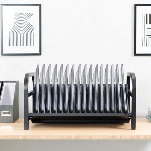 VIVO 16-Bay Laptop and Tablet Open Charging Station, Devices up to 14 inches, Black, Stand-LAPC3