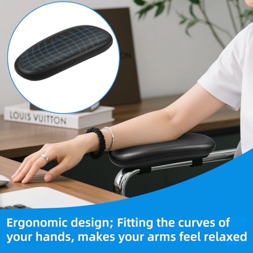 Fardtry Office Chair Armrest Replacement, PU Arm Pads Caps, Fit to Most Chairs with 4" Mounting Hole Distance, 1 Pair