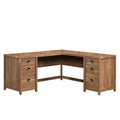Sauder Cannery Bridge L-Shaped Desk with 6 Storage Drawers, Sindoori Mango Finish
