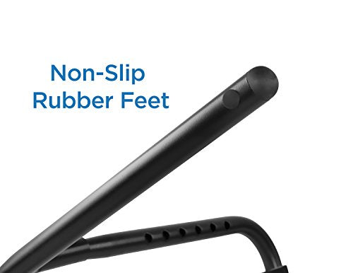 Mount-It! Height Adjustable Foot Rest for Standing and Sitting, Freestanding Under The Desk Footrest with Handle and Six Height Settings, Anti-Slip Padded Surface,Black